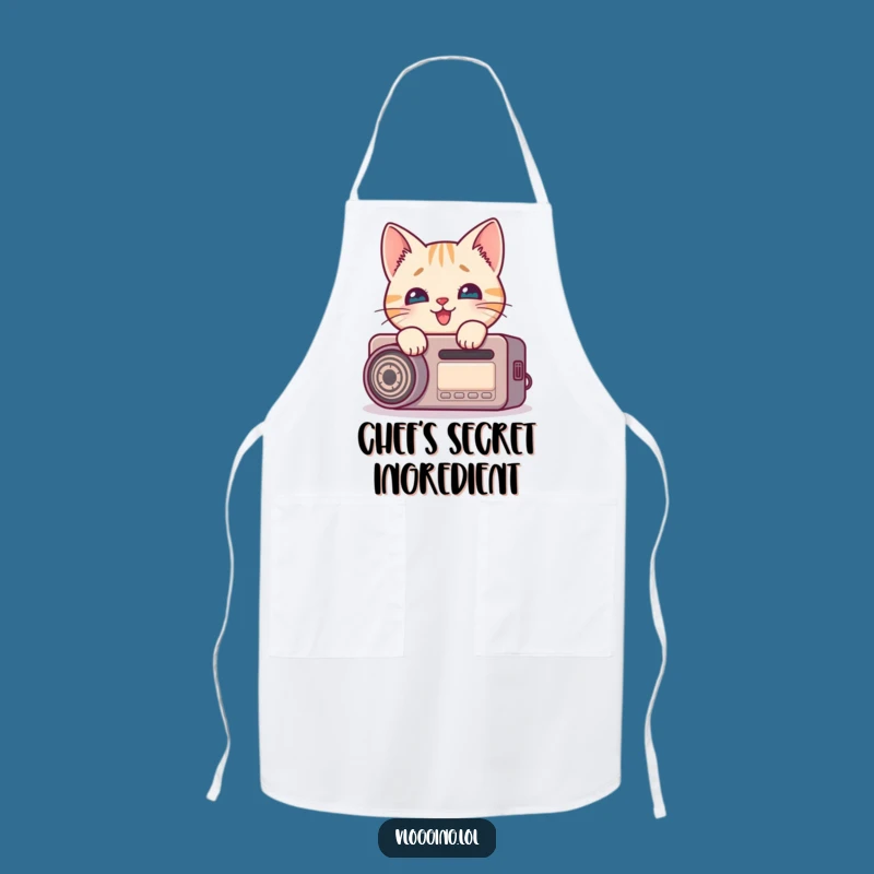 Funny Cat Recording Apron - Hilarious Gift for Creators
