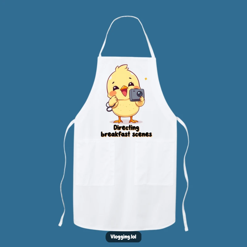 Funny Chick Vlogger Apron - Kitchen Creator's Gear, Unique Gift