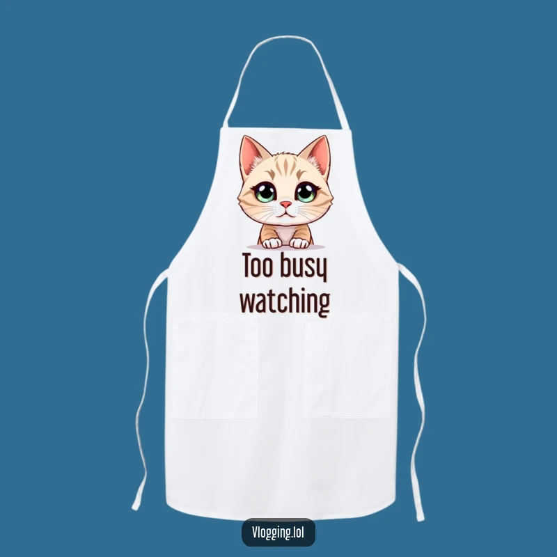 Funny Cat Apron: Kitchen Screen Staring Fun, Perfect Funny Gift!