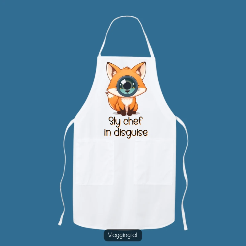 Funny Curious Fox Apron: Cook with Intriguing Style