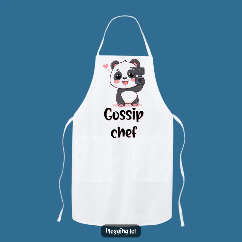 Funny Panda Apron: Kitchen Vlogger Fun, Perfect Funny Gift!