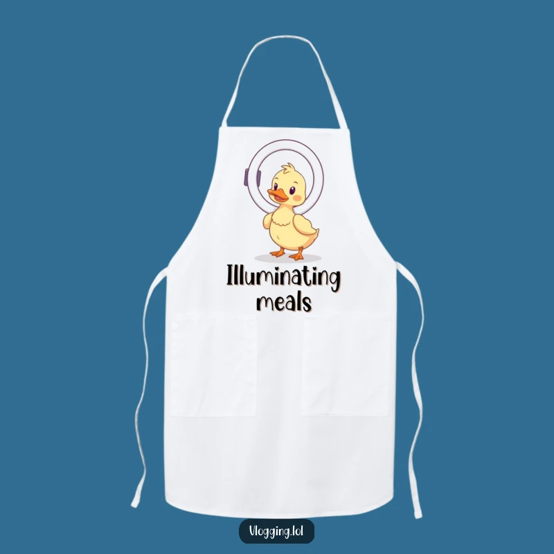 Funny Wobbly Duck Apron: Ring Light Creator - Kitchen Funny Gift for Chefs