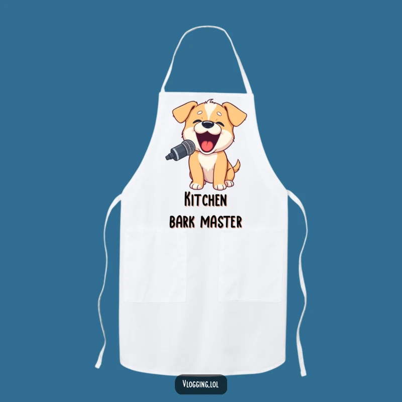 Funny Puppy Announcer Apron - Hilarious Gift for Dog Lovers