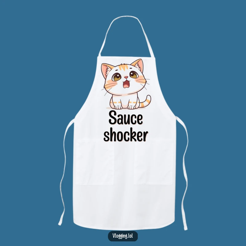 Funny Cat Chef's Surprise Apron - Hilarious Kitchen Gift for Dramatic Cooks