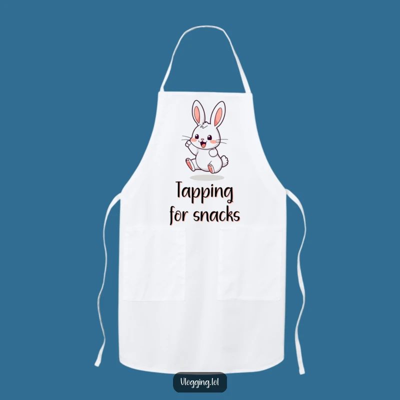 Funny Bouncing Bunny Apron: Cook with Digital Delight!