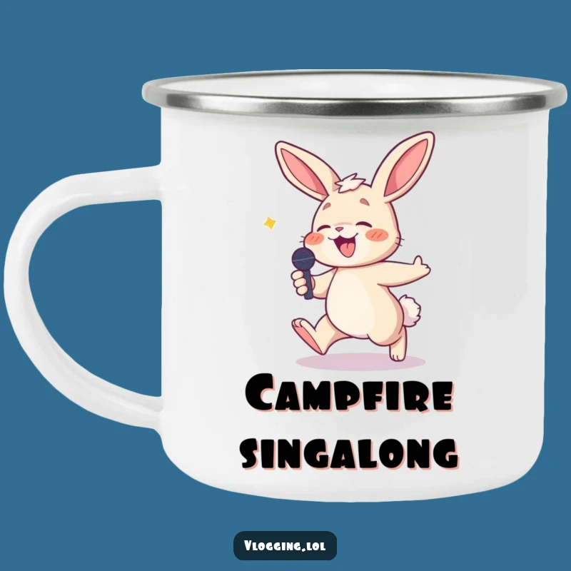 Adventurous Funny Bunny Camping Mug - Tripping Performer, Outdoor Hilarious Gift