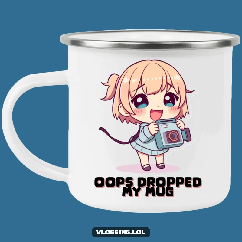 Funny Adventure Shot Mug: Giggling Character Tripping, Durable Funny Outdoor Gift