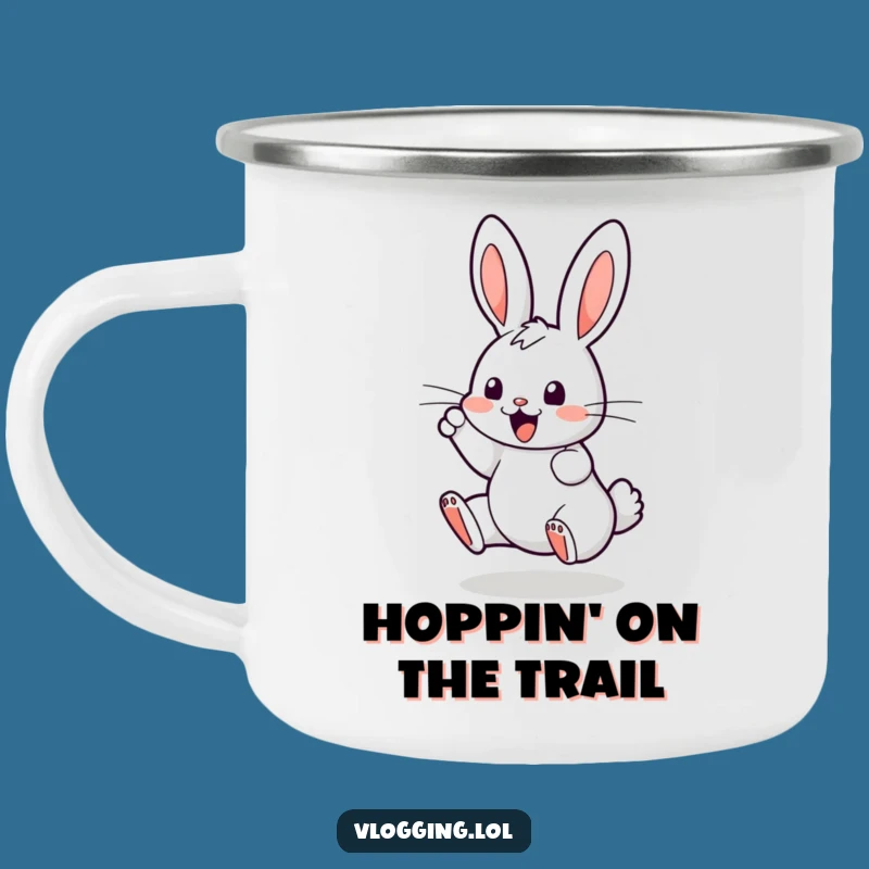 Funny Bouncing Bunny Camping Mug: Stay Connected on Every Adventure!