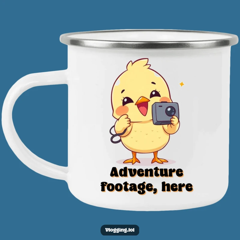 Funny Chick Vlogger Camping Mug - Adventure Ready, Great Humor Gift