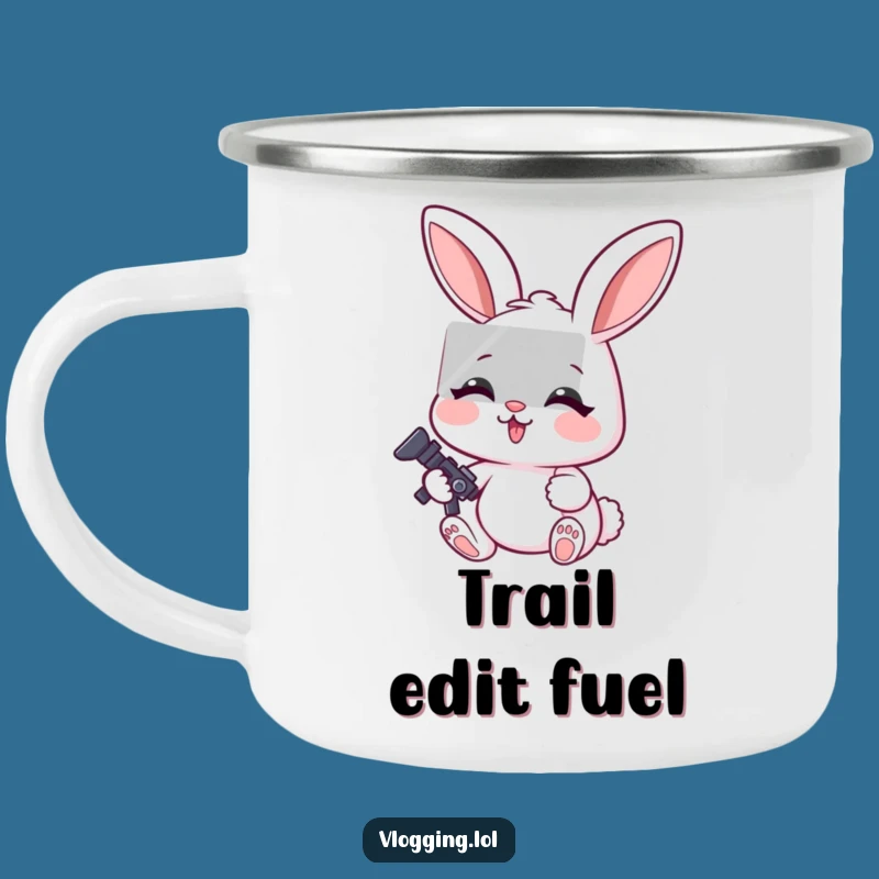 Funny Rabbit Adventure Mug: Editing Focus, Outdoor Creativity Gift