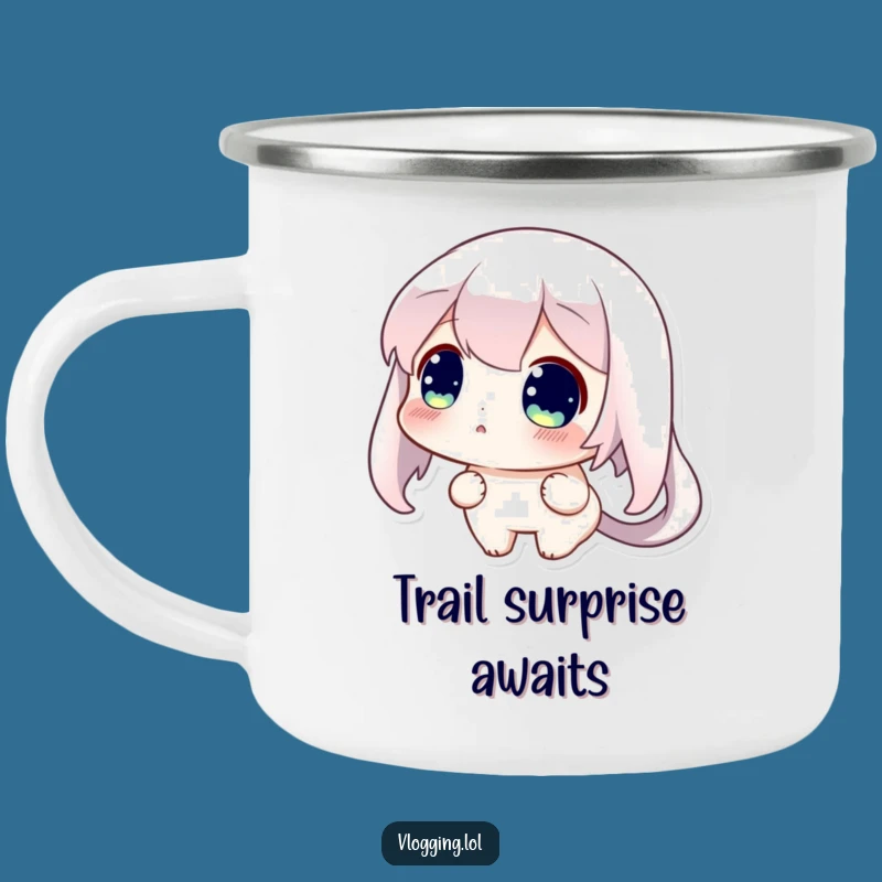 Funny Surprised Character Camping Mug: React with this Funny Gift
