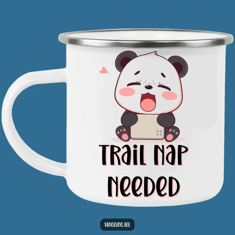 Funny Tired Panda Camping Mug: Embrace Exhaustion Outdoors!