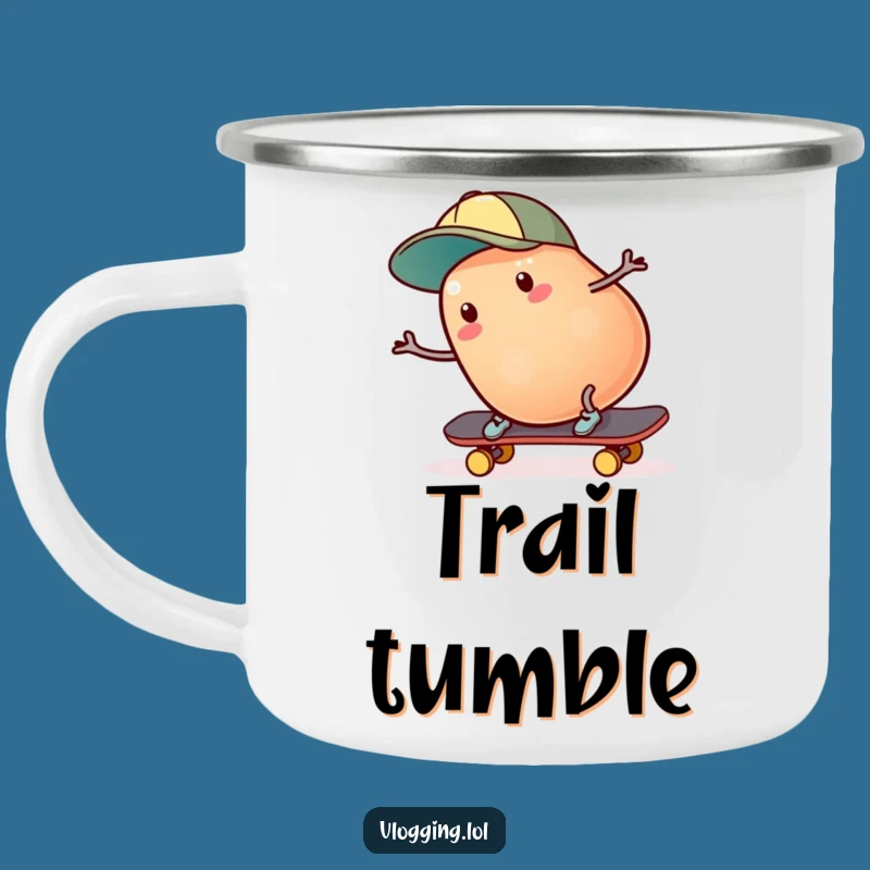 Funny Jelly Bean Skater Camping Mug: Enjoy Your Brew with This Sweet Mishap