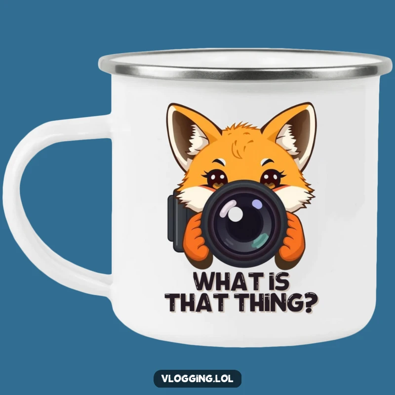 Funny Curious Fox Camping Mug: Sip with Intrigue on Every Adventure!