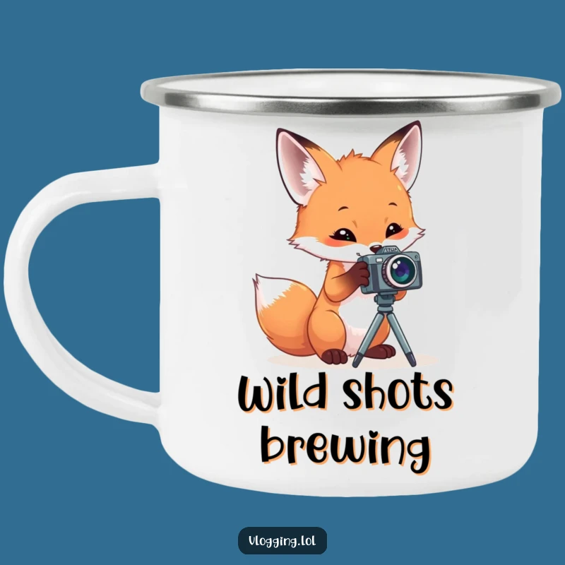 Funny Fox Photographer Camping Mug: Adventure with a Cam-Crazy Critter, Ideal Gift