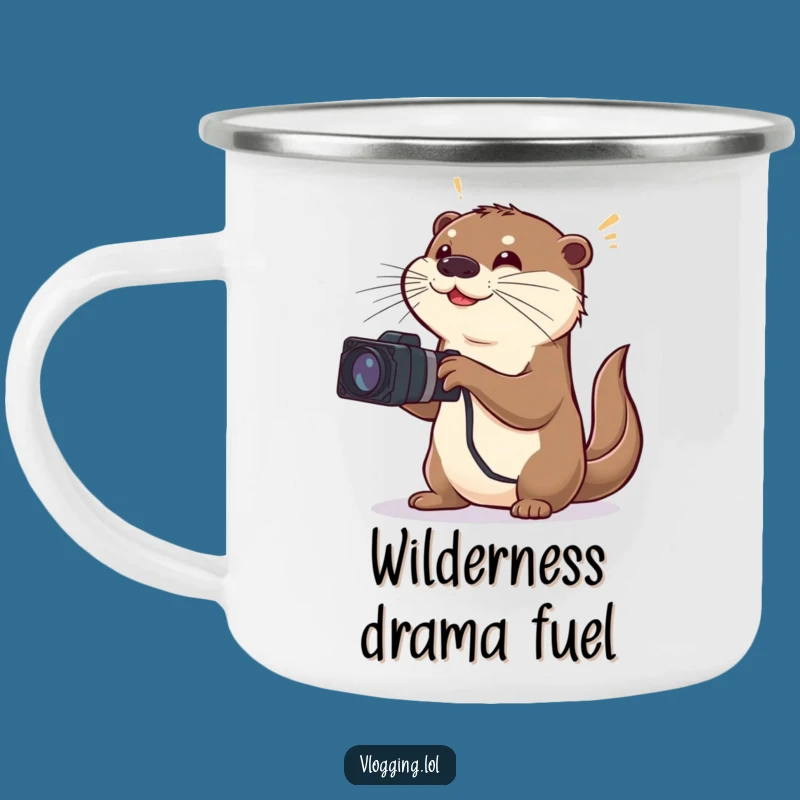 Funny Otter Adventure Mug: Exaggerated Filming, Outdoor Comedy Gift