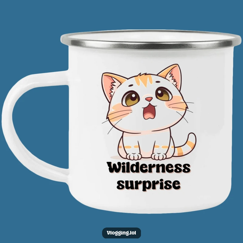 Funny Cat Campfire Shock Mug - Hilarious Outdoor Gift for Surprised Campers