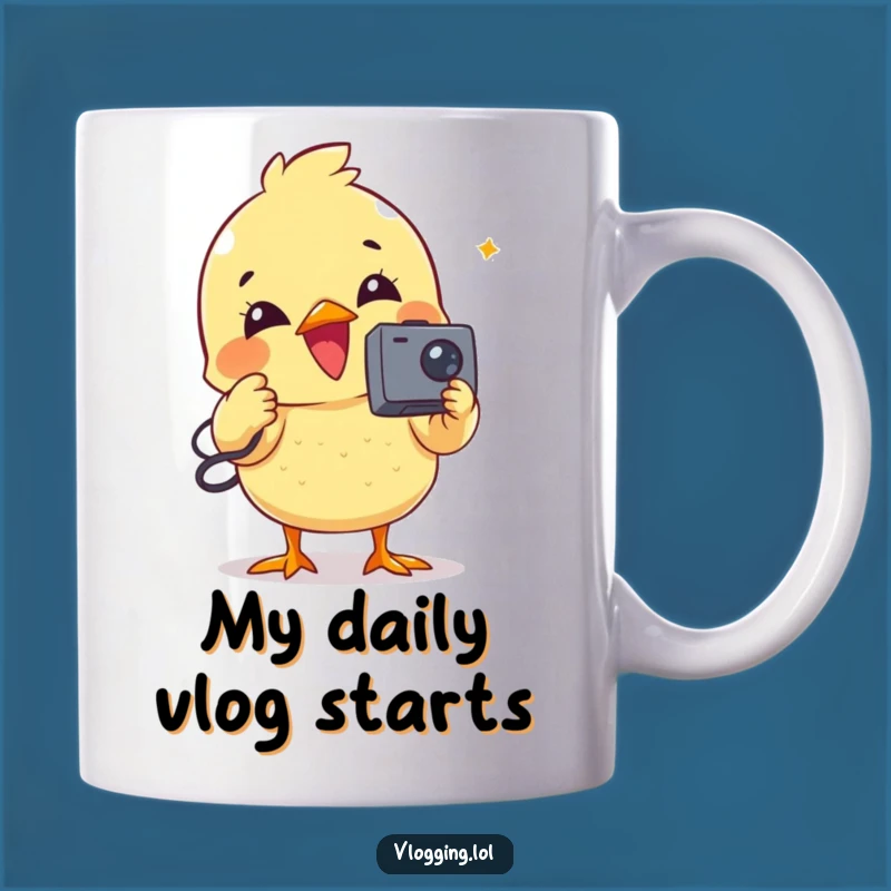 Funny Chick Vlogger Mug - A Delightful Creator Making Videos, Perfect Gift