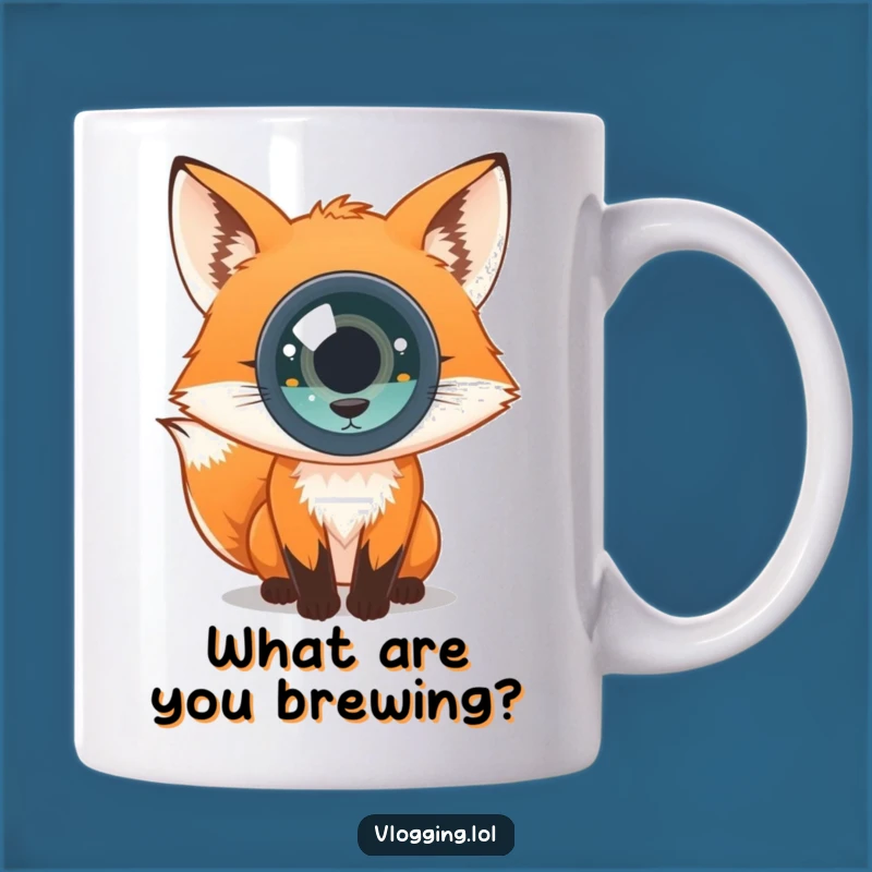 Funny Curious Fox Camera Mug: A Playful Gift for Wildlife and Photo Lovers