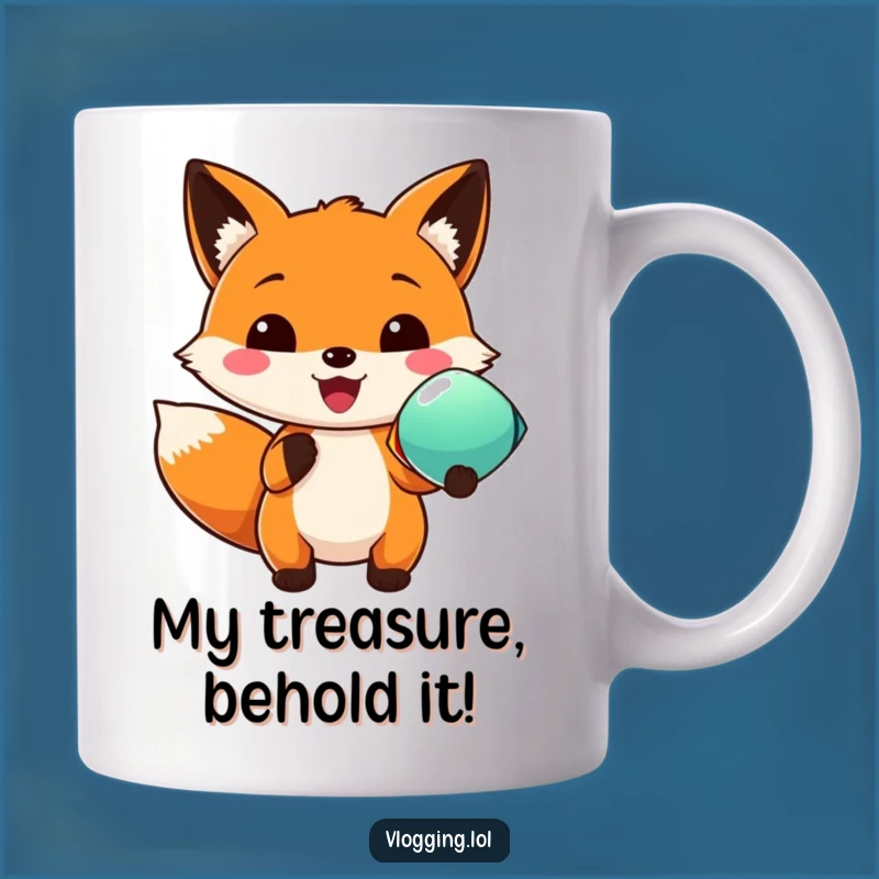 Funny Fox Showing Gift Mug - Exciting Colorful Object, Perfect Humorous Present