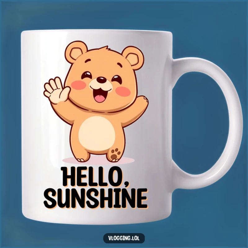 Funny Happy Bear Wave Mug - Hilarious Gift for Bear Lovers & Hosts