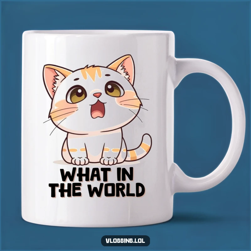 Funny Surprised Cat Mug - Hilarious Gift for Cat Lovers & Drama Queens