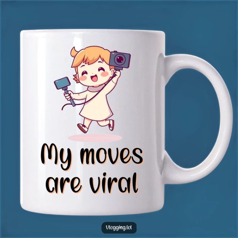 Funny Dancing Photographer Mug: A Playful Selfie Stick Character Gift