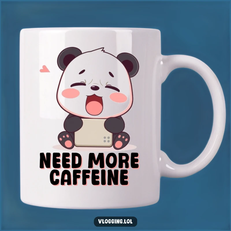 Funny Tired Panda Device Mug: Perfect Gift for Sleepy Tech Lovers!