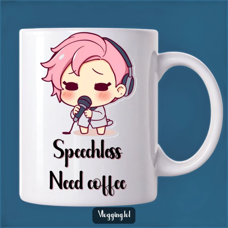 Funny Shocked Mic Drop Mug - Surprised Character, Hilarious Gift for Performers