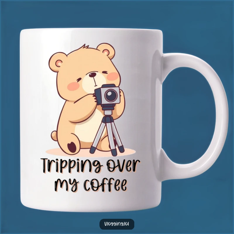 Funny Bear Photography Mug: Awkward Tripod Humor Gift!