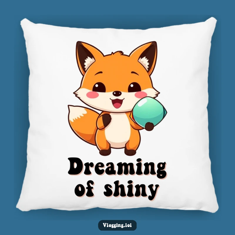 Comfy Funny Fox Pillow - Colorful Object Accent, Cozy Humorous Home Decor