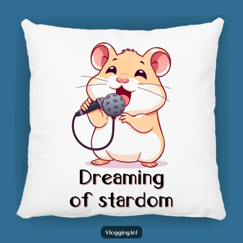 Funny Hamster Singing Pillow - Cozy & Hilarious Gift for Any Room