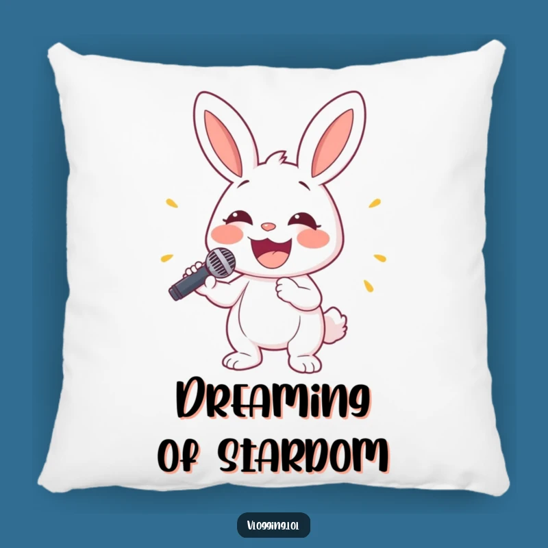 Funny Bunny Singing Pillow - Hilarious Couch Decor for Music Lovers