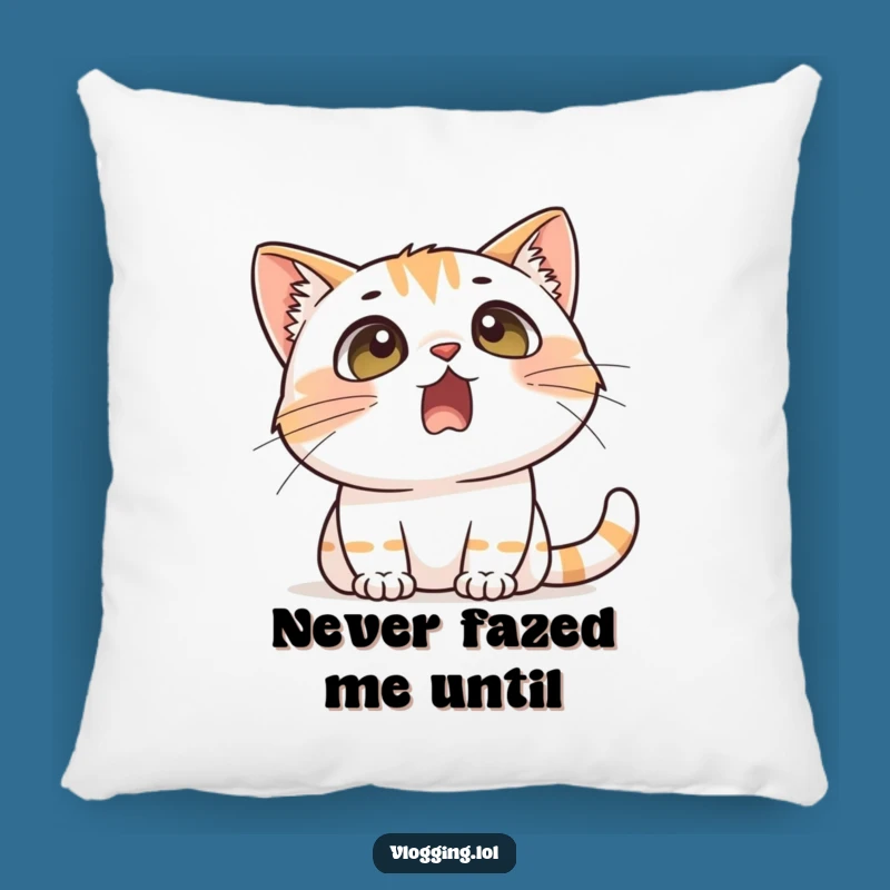 Funny Cat Reaction Pillow - Cozy & Hilarious Gift for Any Room