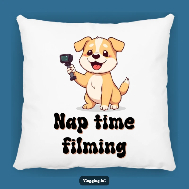 Funny Playful Dog Pillow - Cozy Creator Decor Gift