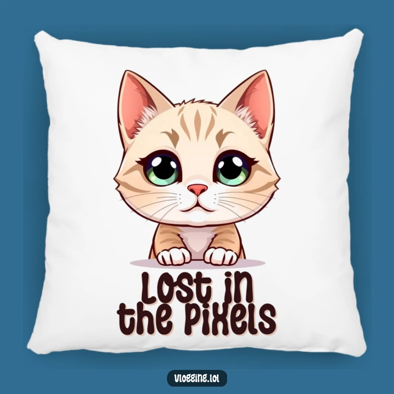 Funny Cat Pillow: Cozy Screen Staring Cushion, Perfect Funny Gift!