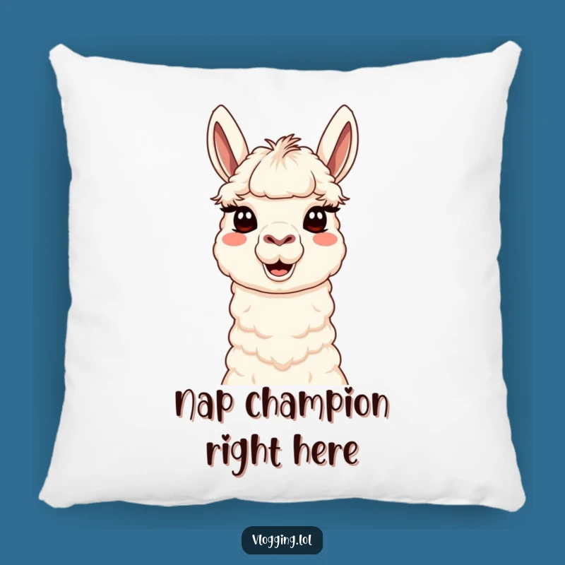 Cozy Funny Content Llama Pillow: Silly Face for Ultimate Relaxation!