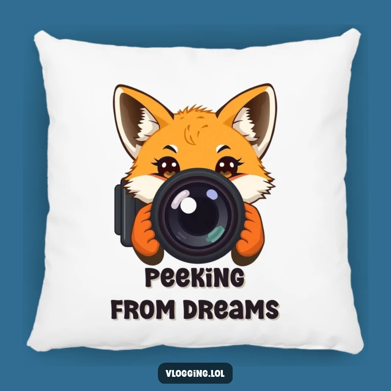 Funny Curious Fox Pillow: Cozy Comfort with a Hilarious Peek!