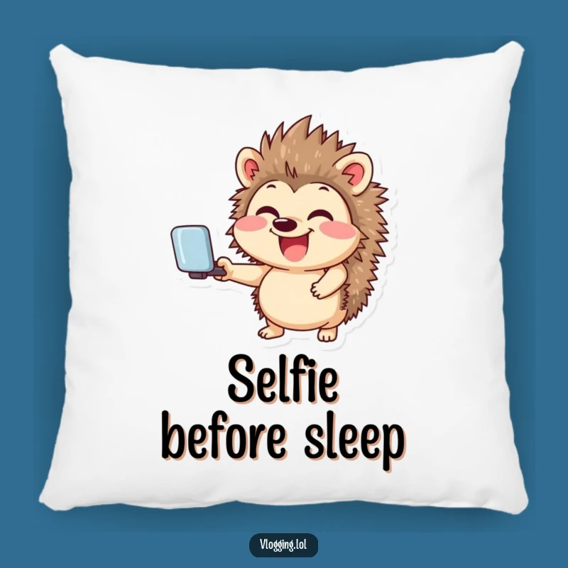Funny Giggling Hedgehog Pillow: Cozy Selfie Decor for Social Stars