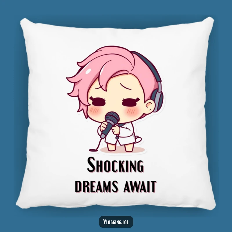 Funny Shocked Pillow - Cozy Accent with Surprised Character Mic Drop Art