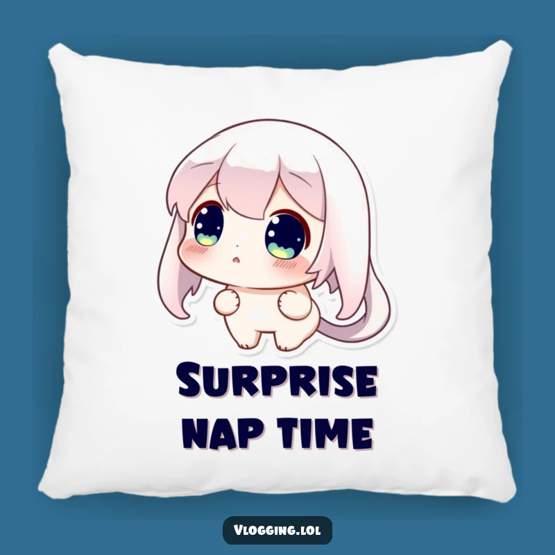 Funny Surprised Character Pillow: Comfy & Funny Gift for Screen Addicts