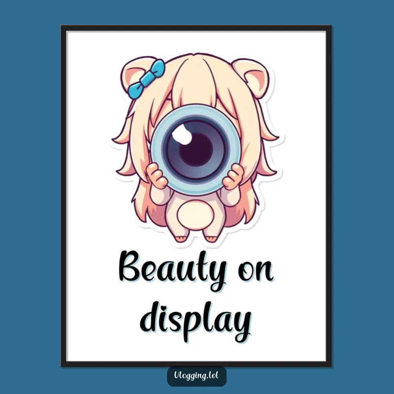 Funny Cheerful Presenter Digital Art: Colorful Character Decor Gift