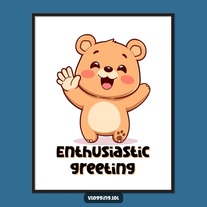 Funny Happy Bear Art - Hilarious Printable for Bear Lovers