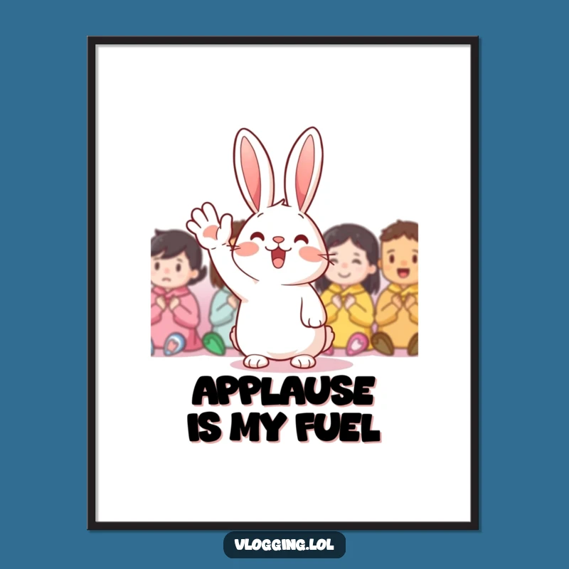 Funny Cheerful Rabbit Digital Art: Instant Joy Delivered, a Perfect Funny Gift Download!