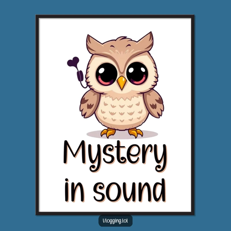 Funny Joyful Owl Digital Art - Instant Spooky Decor Gift