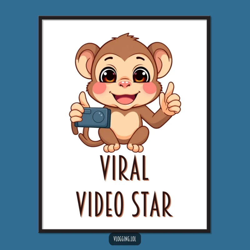 Funny Monkey Selfie Digital Art: Mischievous Monkey Faces for Your Walls!