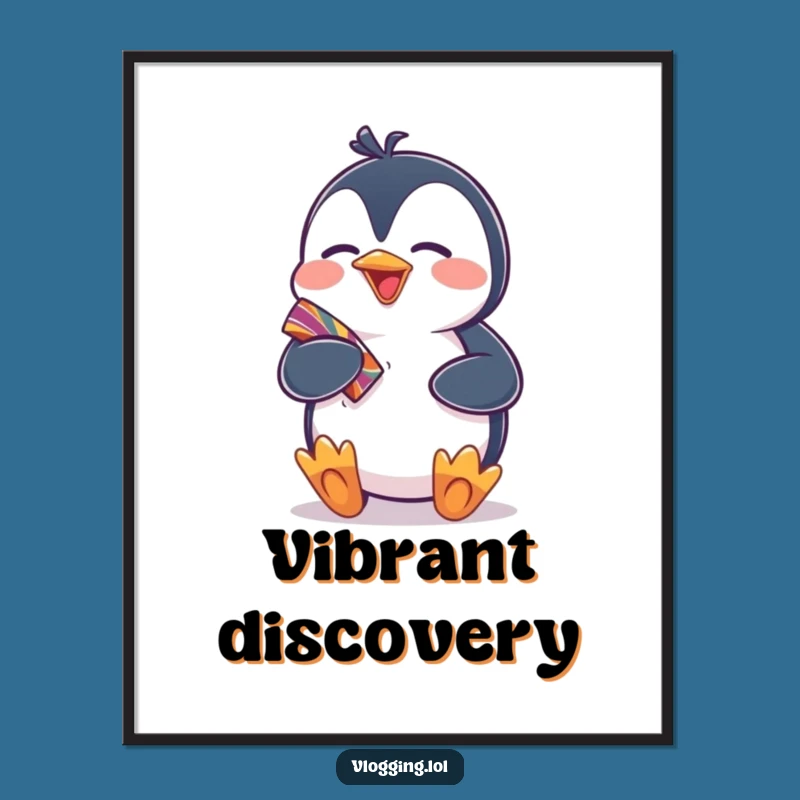 Funny Penguin Joyful Art - Hilarious Printable for Penguin Enthusiasts