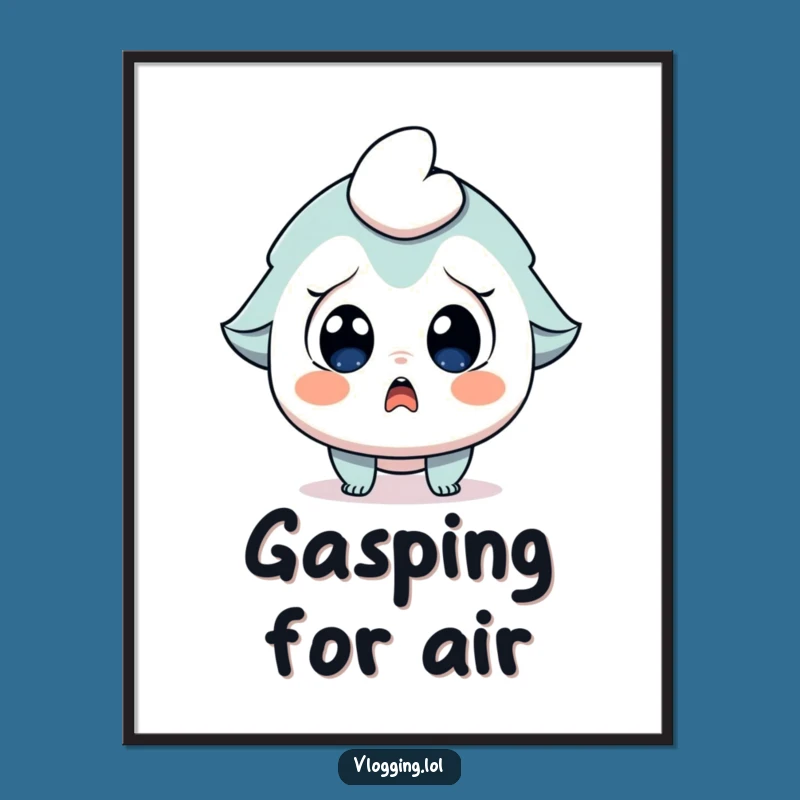 Funny Shocked Moment Art Print: Surprised Character Gasping, Instant Funny Download