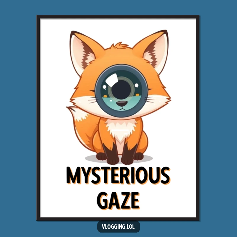 Funny Curious Fox Digital Art: Instant Intrigue for Your Walls