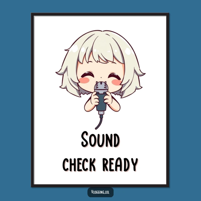 Funny Singer Digital Art: Microphone Pose for Instant Vibes!